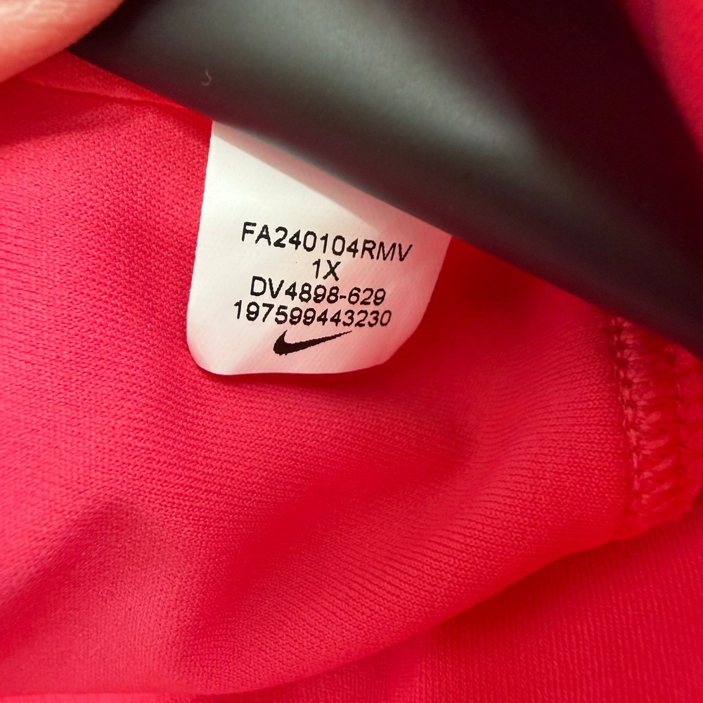 Nike‎ Universa Dri-FIT Pink High Rise Raw Hem 7/8 Leggings 1X DV4898-629 - Picture 7 of 8